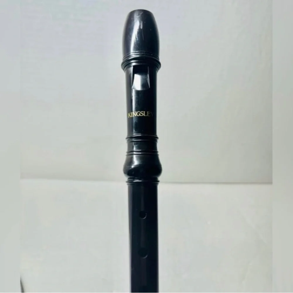 VINTAGE ELEMENTARY SCHOOL KINGSLEY SOPRANO RECORDER w/ZIP STORAGE BAG